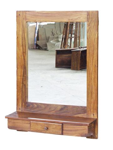 Specchio in palissandro con mensola e cassettino<br>110x23x76<br>220,00 CHF
