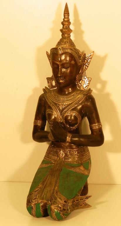 Statua donna devi in metallo<br>H 58<br>460,00 CHF